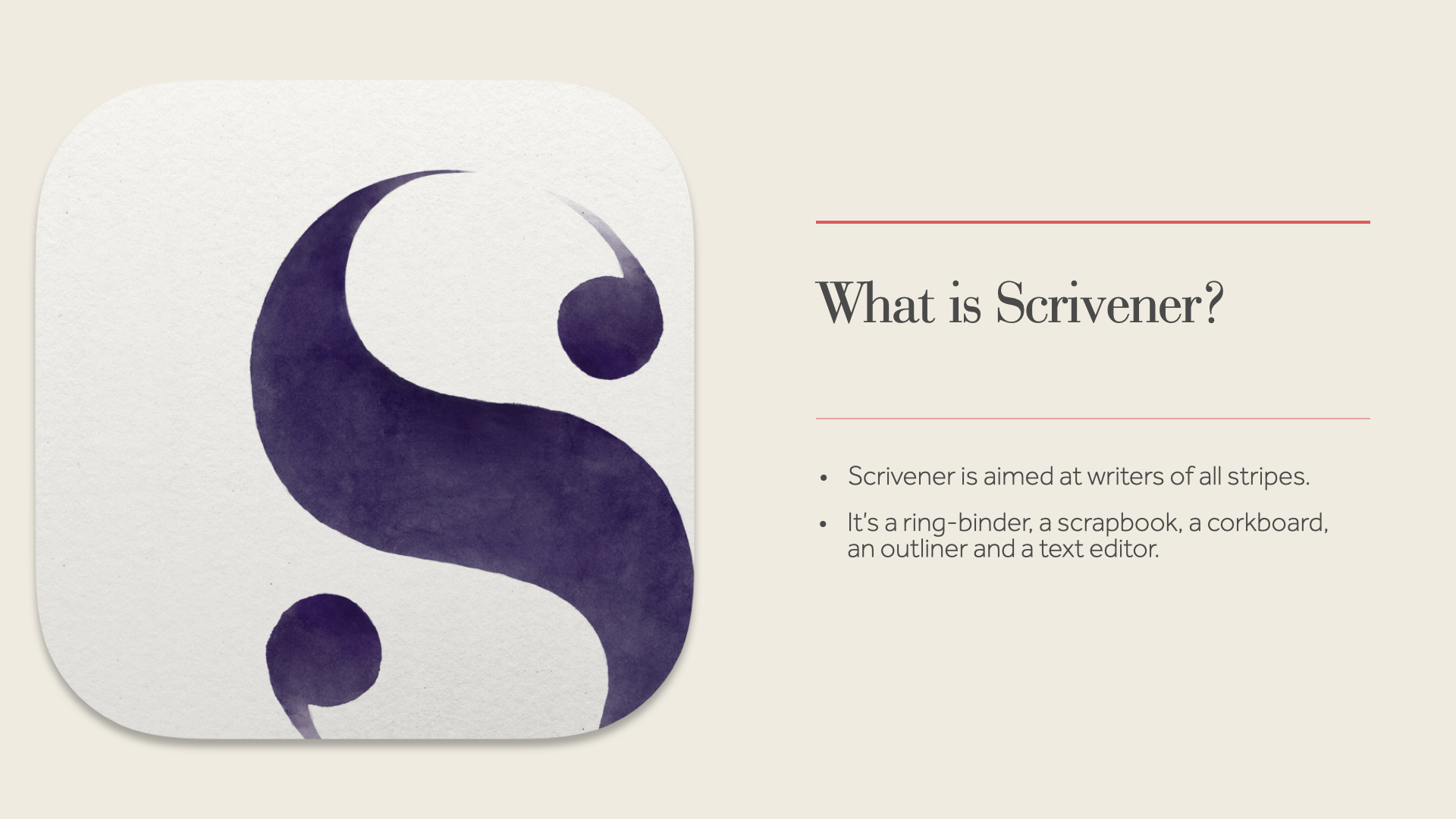 What is Scrivener?